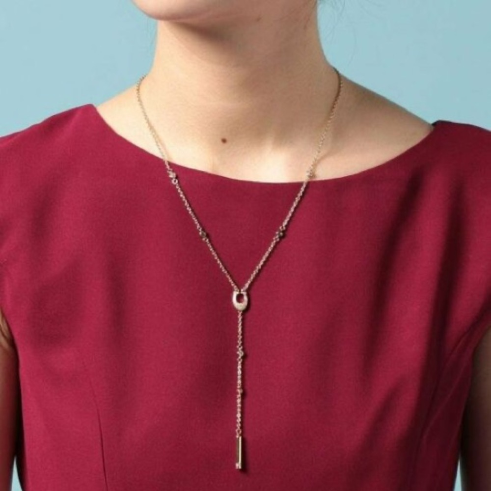 Coach Pave Signature C Y Necklace Style No. 54493